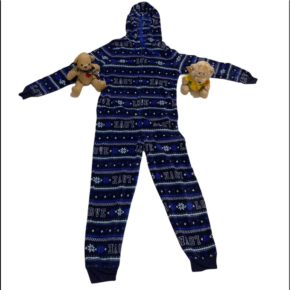 Authentic American Heritage Intimates Men Onesie Pajamas Colors Black and Blue